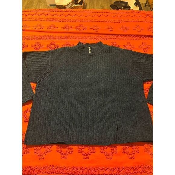 Vintage Spiegel women 2x. Creamy blue sweater big comfy cozy soft ribbed - Picture 7 of 15
